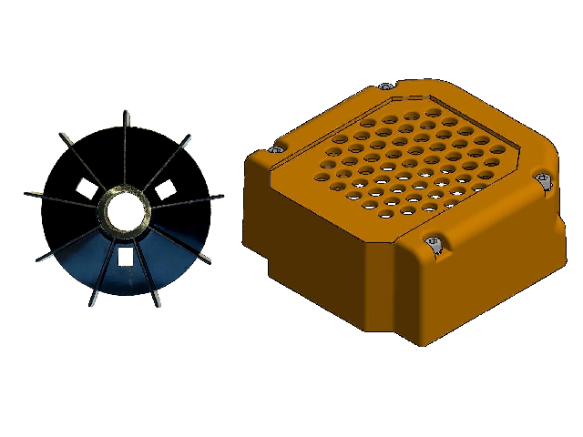 Lüfterkappe kpl. Motor BH 63 STAR // ALU